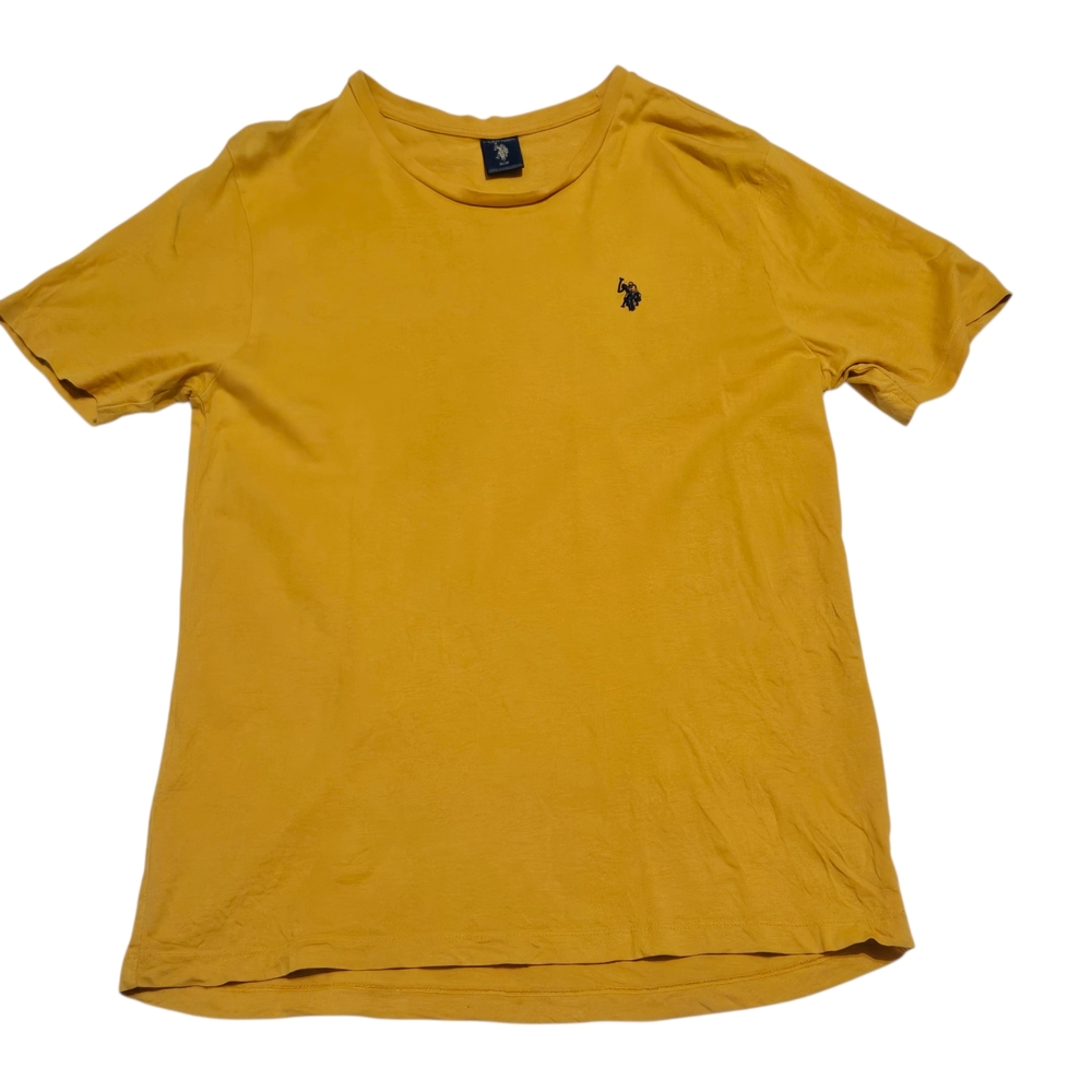 U.S. Polo Assn Yellow Logo T-Shirt Men’s Casual Crewneck Tee Size Medium